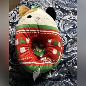 Squishmallows Cute Cat Christmas slippers green red sz 4/5